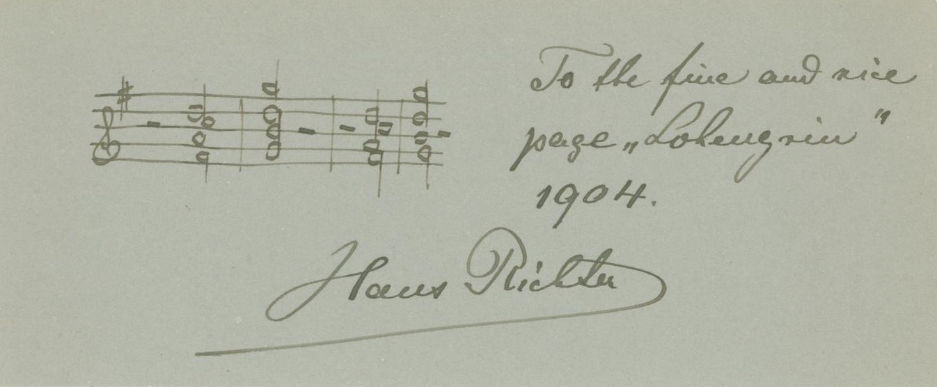 Richter, Hans - Autograph Musical Quotation Signed